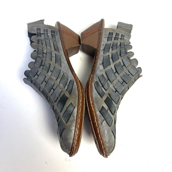 Rieker Sina Weave 78 Leather Woven SlingBack Shoes Sz 39 US 8-8.5 Anti Stress - Picture 5 of 9